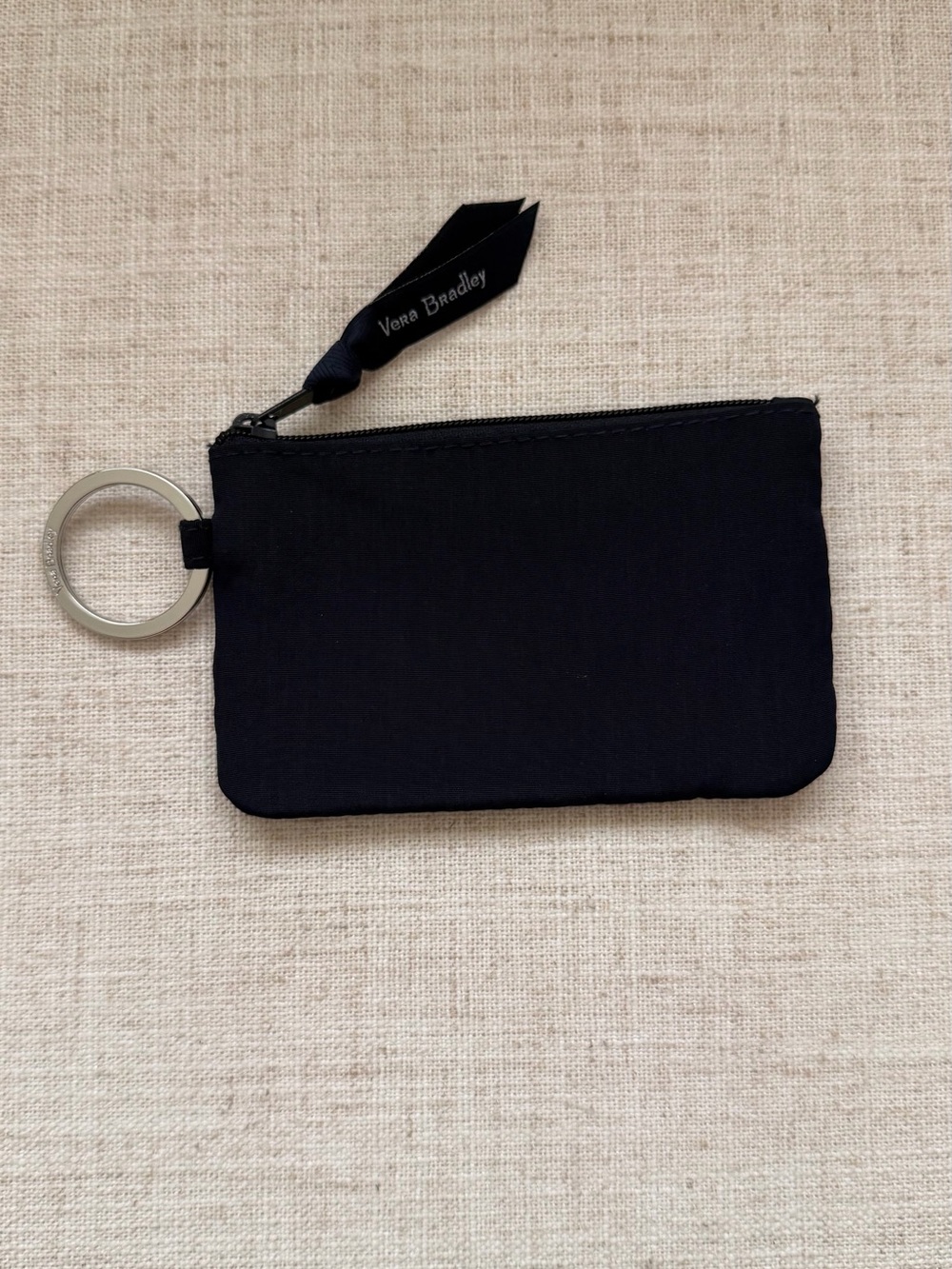 Vera Bradley Navy Blue Keyring Zip Pouch